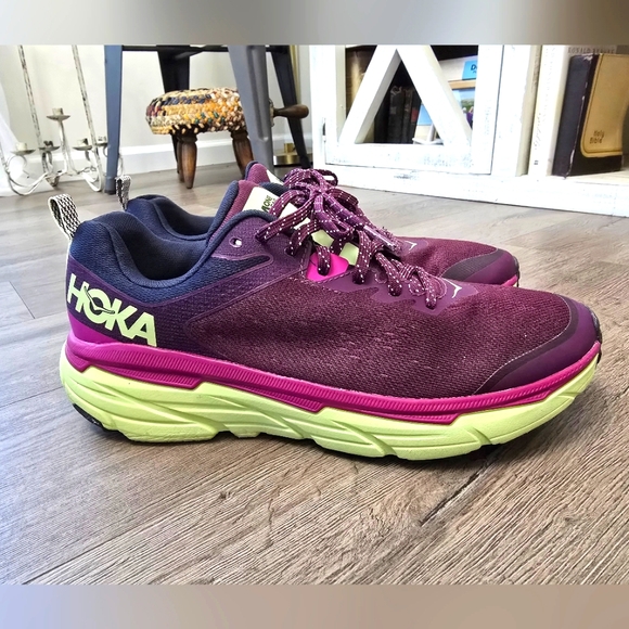 Hoka Shoes - Hoka Challenger 6 Womens Running Shoes Size 12 Purple Green
